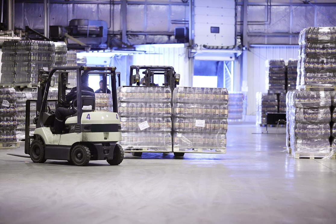 Truck loads on food and beverage floor